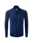 Erima Sportjacke Essential Team Tracktop - bequem, Rippbündchen, Seitentaschen - navyblau/grau Herren